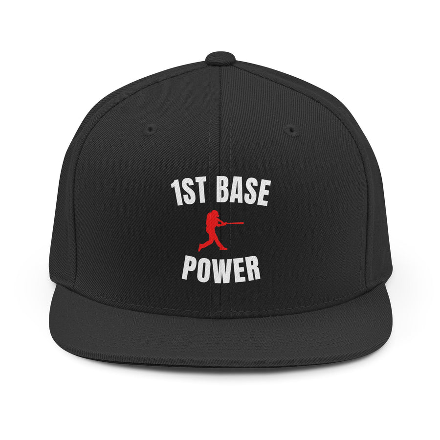 1st Base Power Baseball Snapback Hat